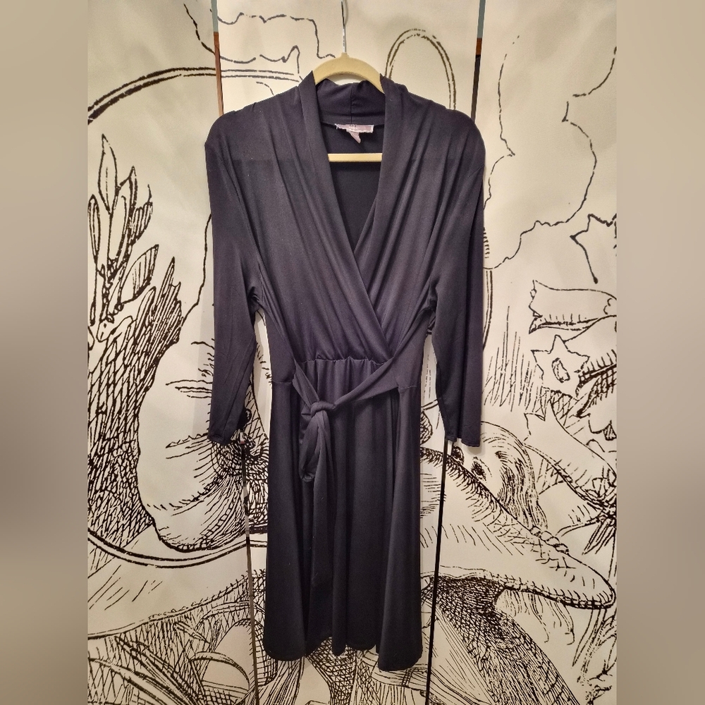 Fun And Flattering Black Midi Dress